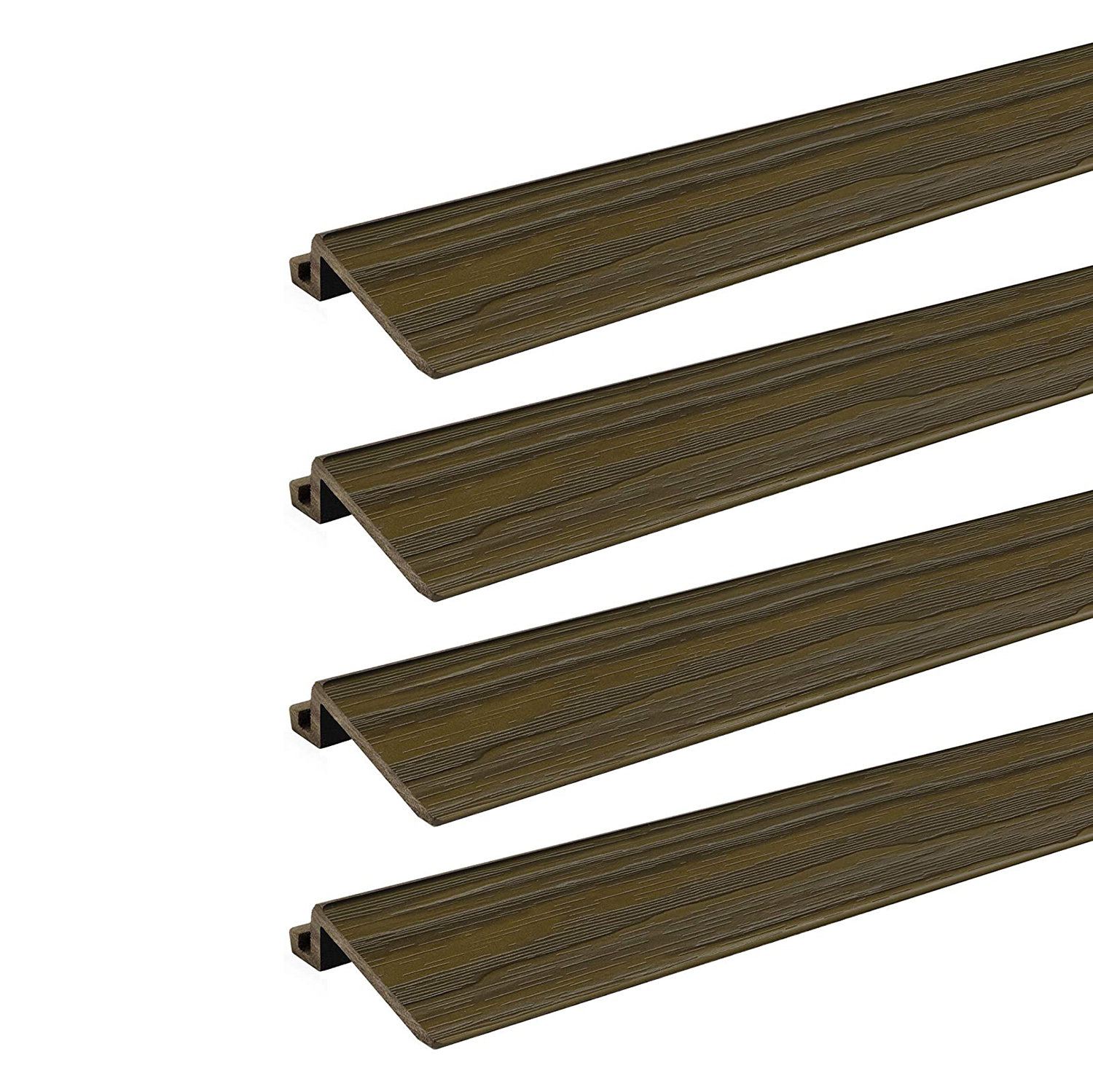 AURA 24" x 3" Plastic Interlocking Outward Corner Deck Trim in Brown AURA 24" x 3" Plastic Interlocking Outward Corner Deck Trim in Brown
